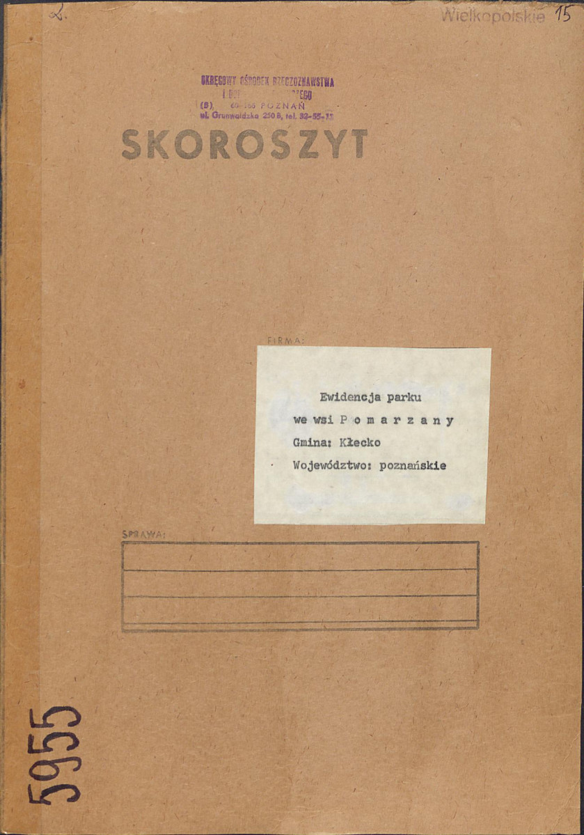 EP - Ewidencja parkowa, skan nr 1