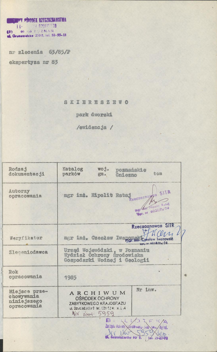 EP - Ewidencja parkowa, skan nr 4