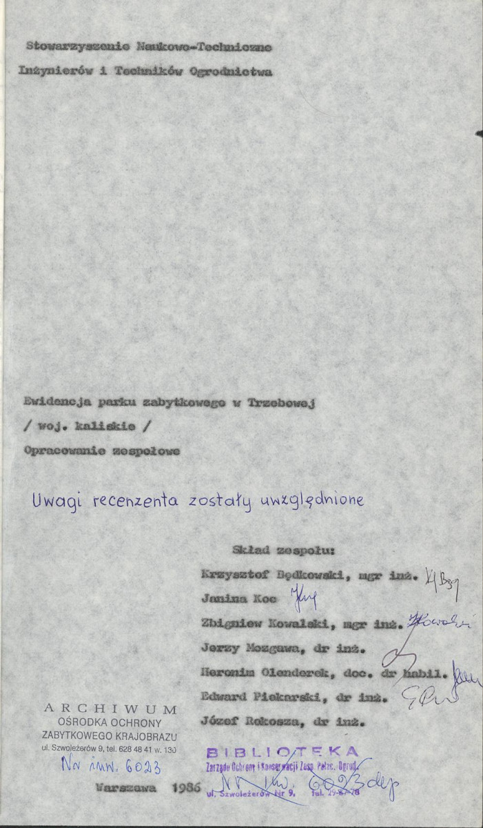 EP - Ewidencja parkowa, skan nr 4
