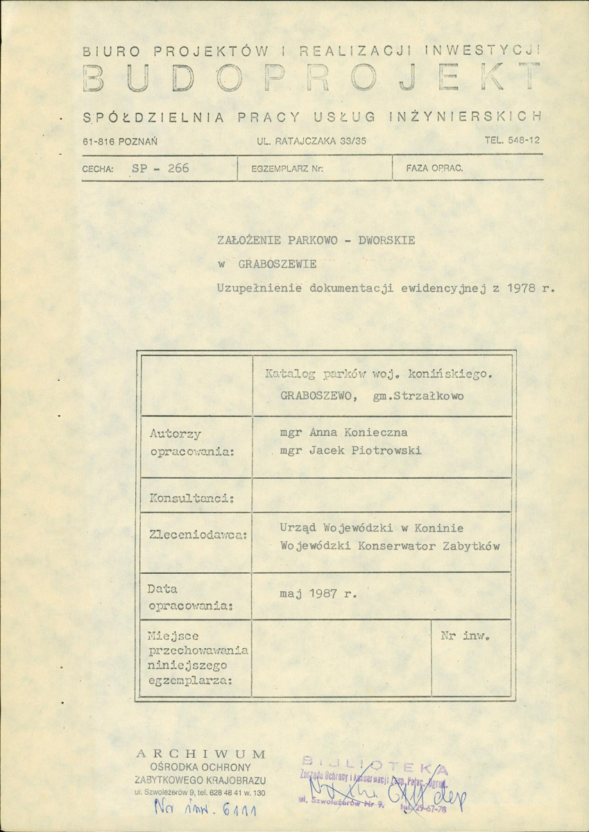 Ewidencja parkowa, skan nr 5