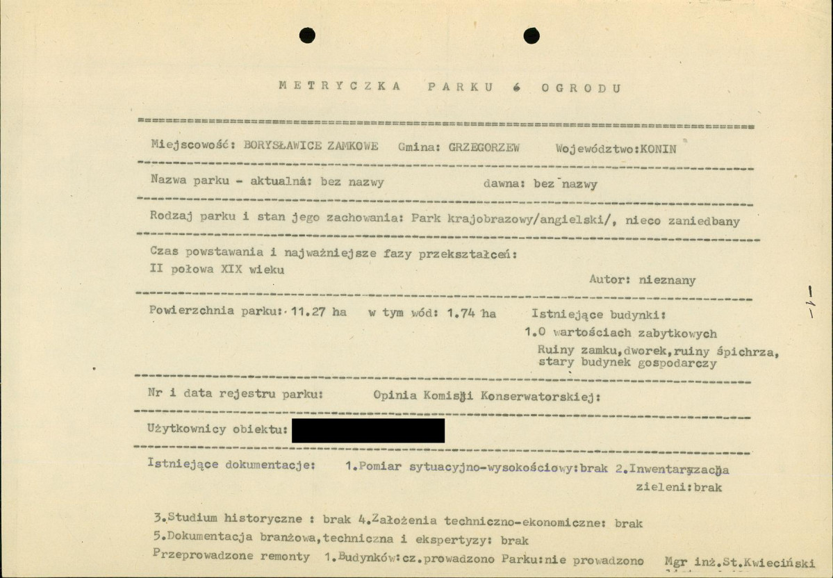 EP - Ewidencja parkowa, skan nr 10