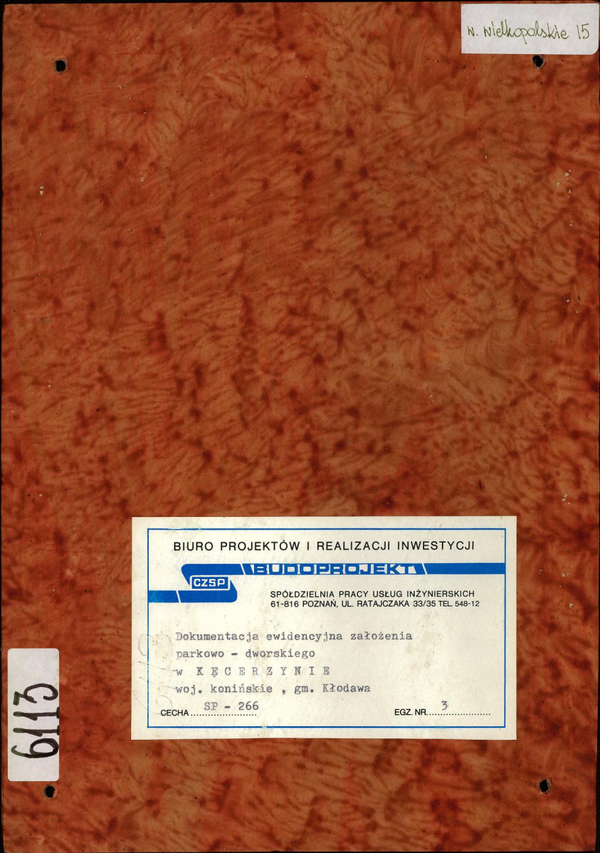 EP - Ewidencja parkowa, skan nr 1