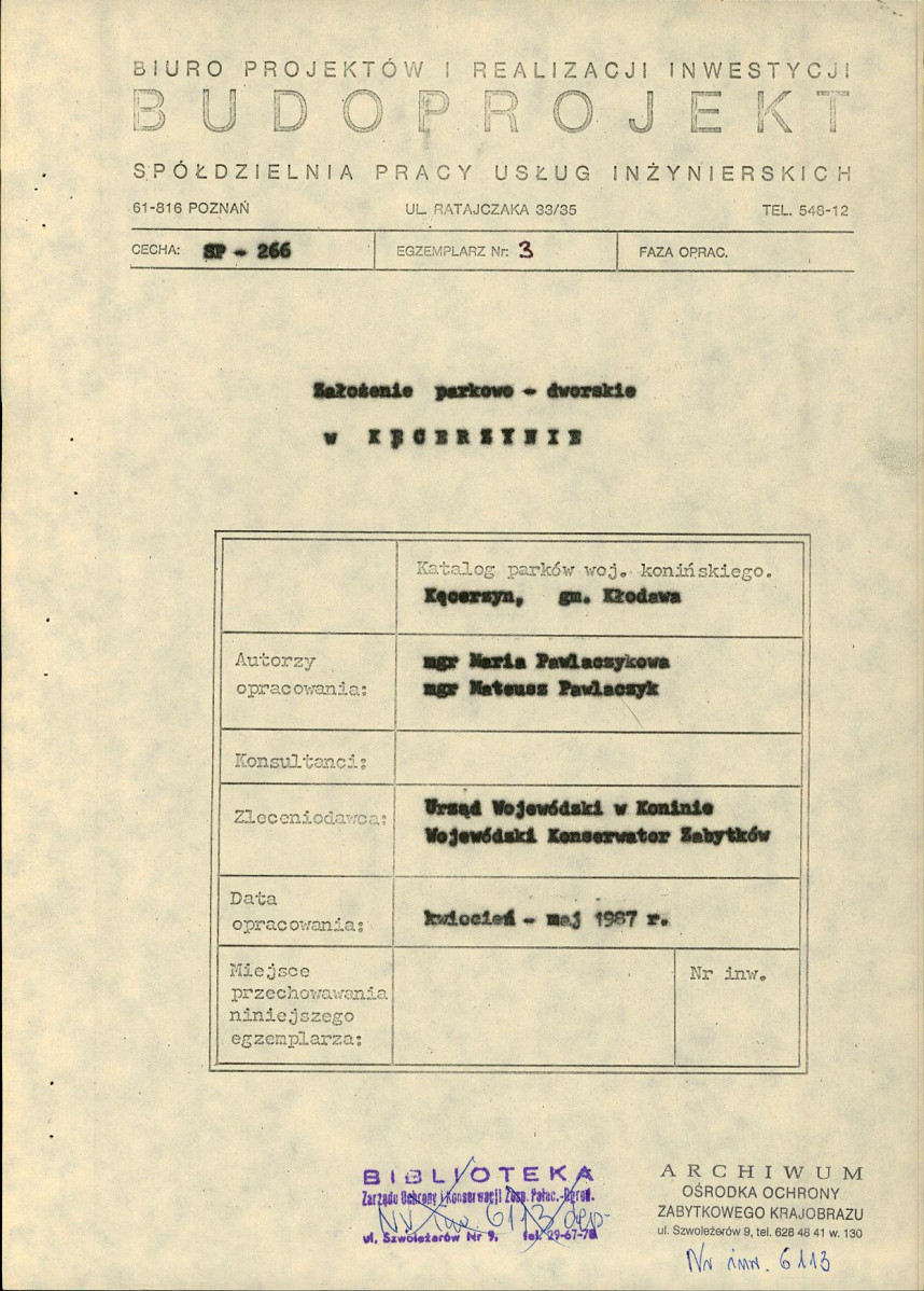 EP - Ewidencja parkowa, skan nr 5