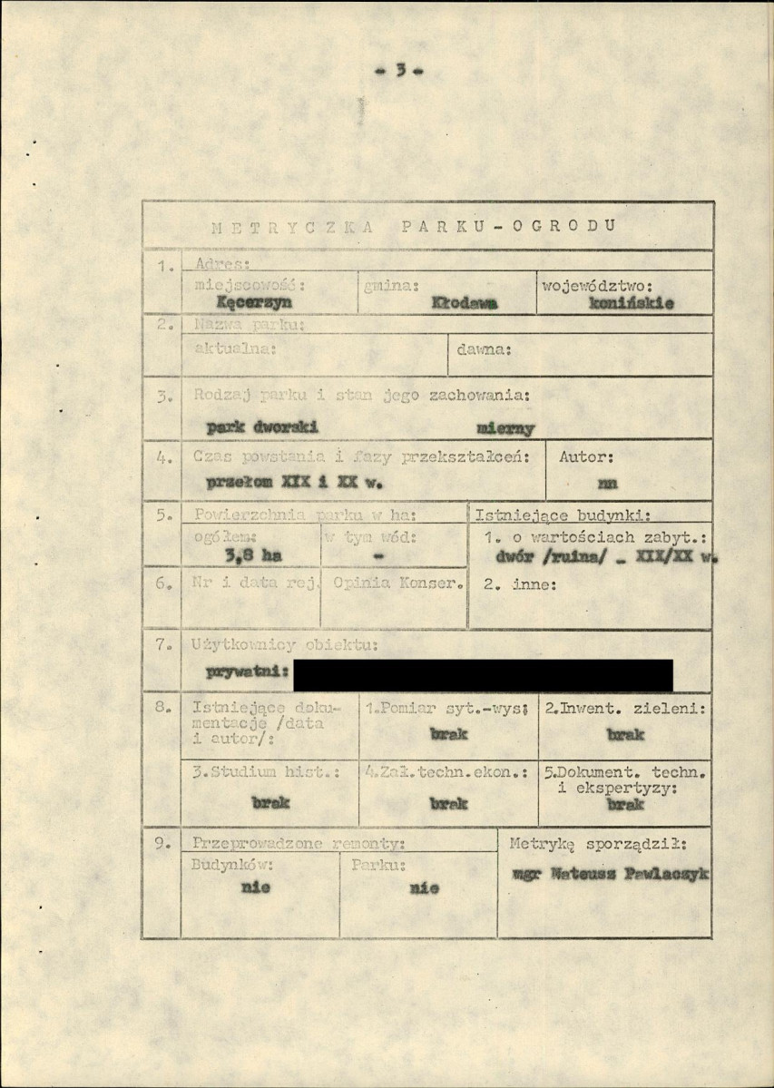 EP - Ewidencja parkowa, skan nr 7