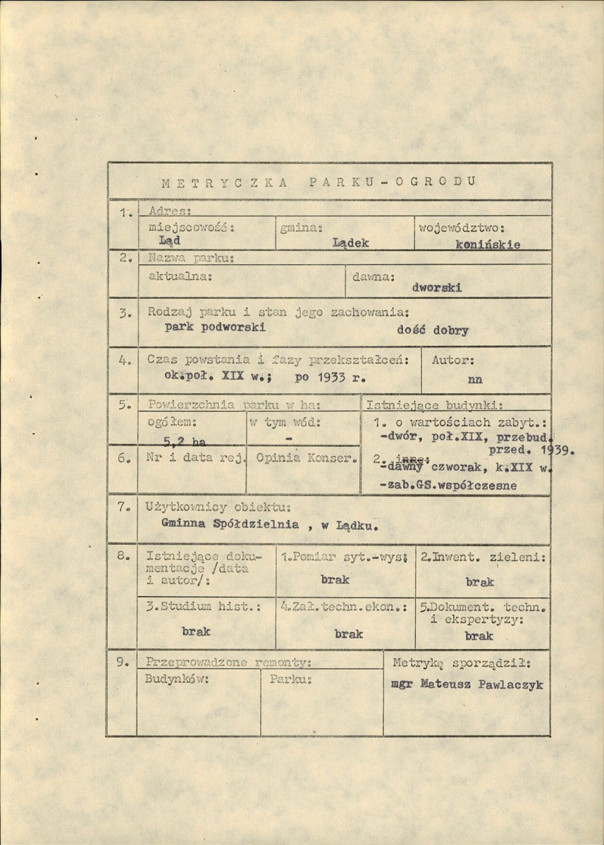 Ewidencja parkowa, skan nr 7