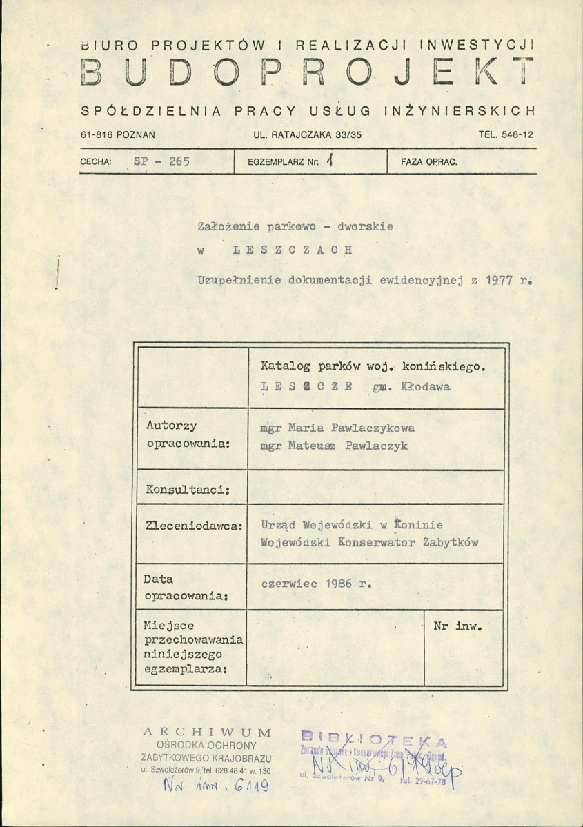 Ewidencja parkowa, skan nr 4