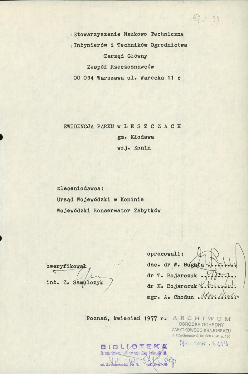 Ewidencja parkowa, skan nr 17
