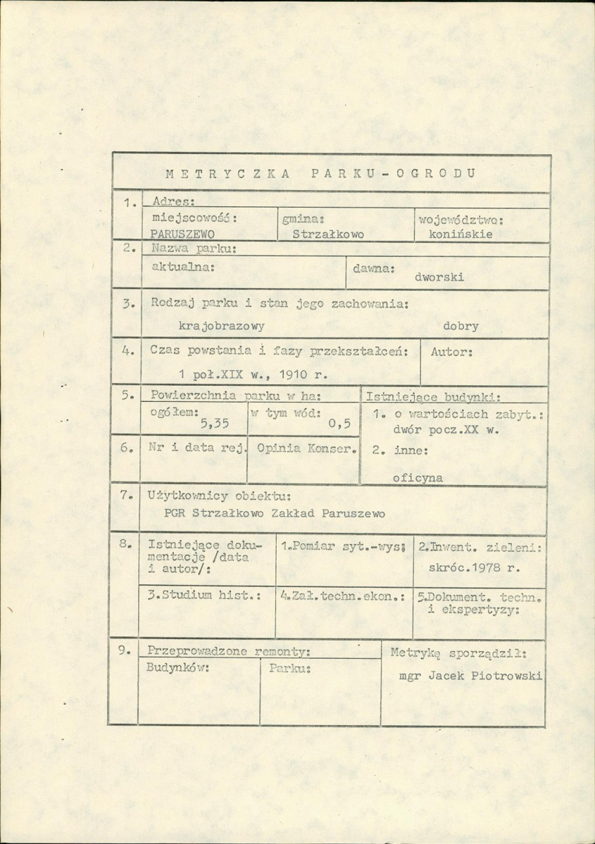 Ewidencja parkowa, skan nr 6