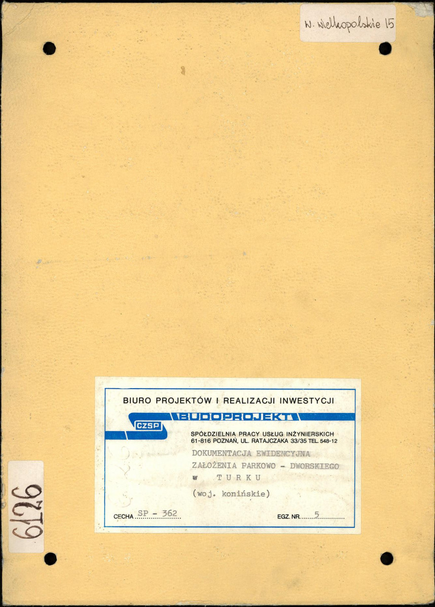 EP - Ewidencja parkowa, skan nr 1