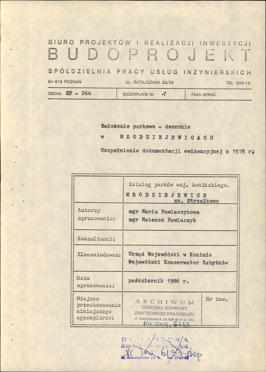 Ewidencja parkowa, skan nr 3