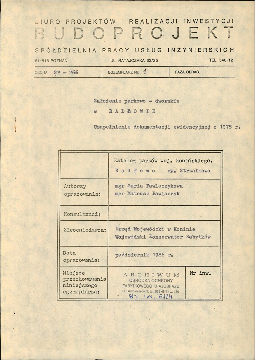 Ewidencja parkowa, skan nr 3