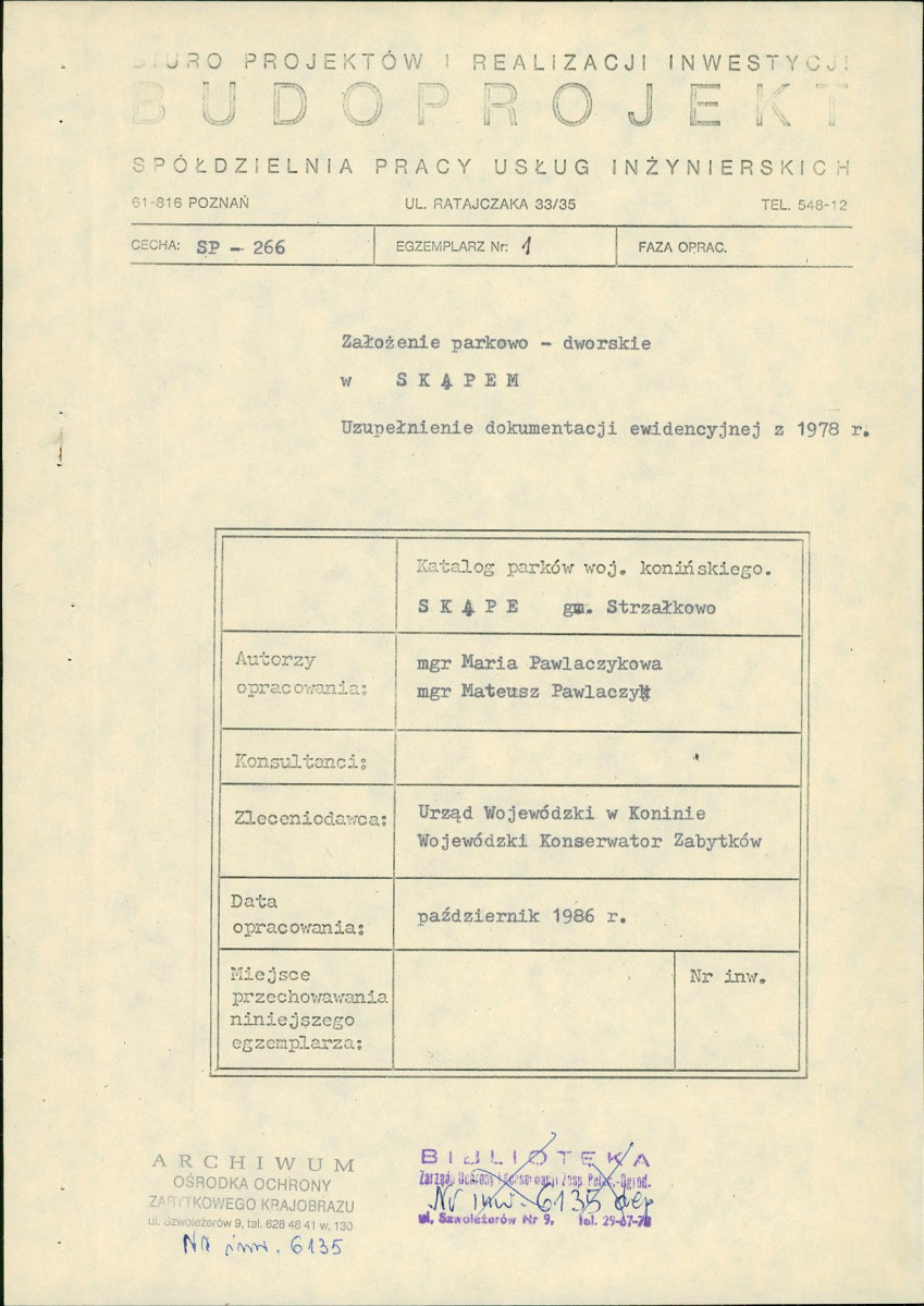 Ewidencja parkowa, skan nr 3