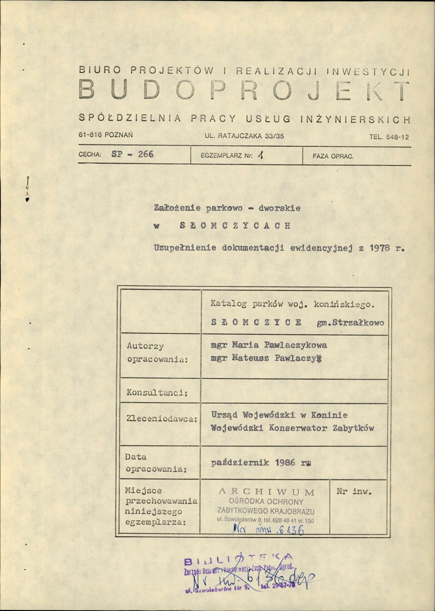 Ewidencja parkowa, skan nr 3