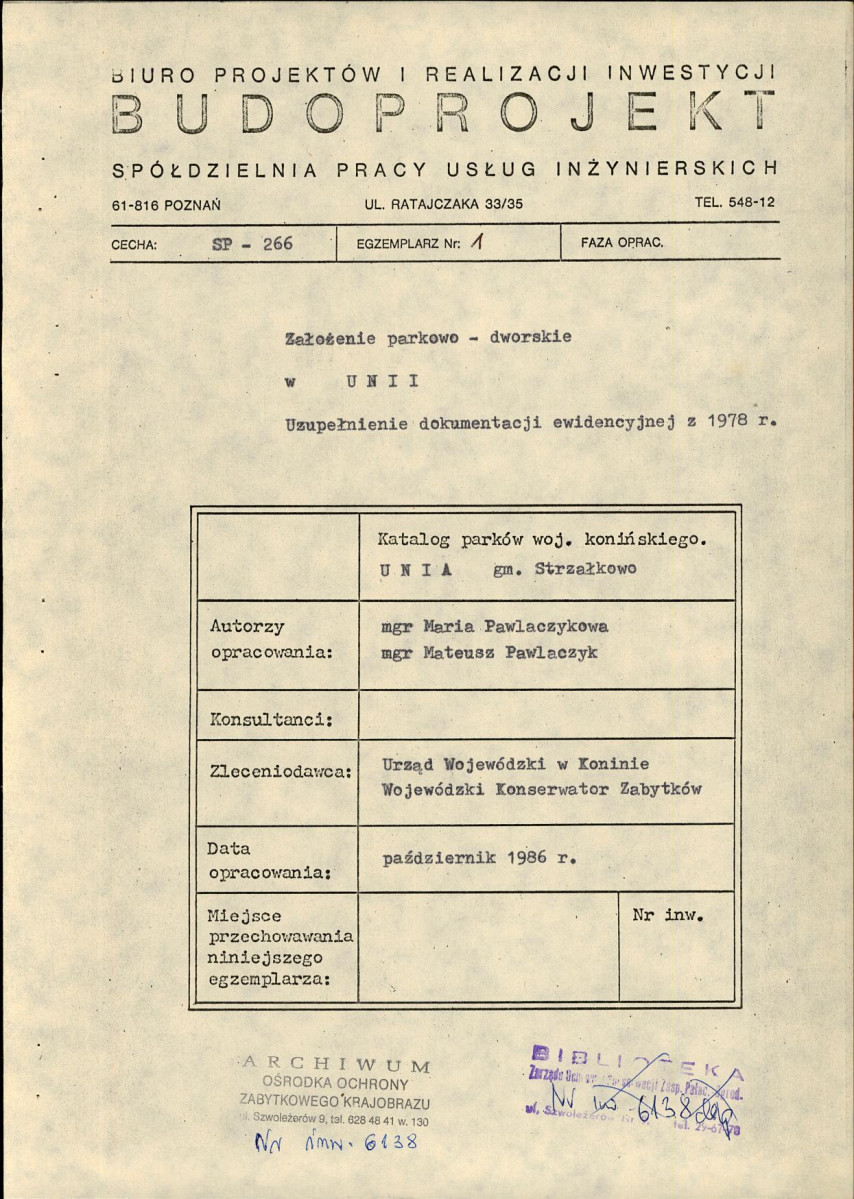 Ewidencja parkowa, skan nr 3
