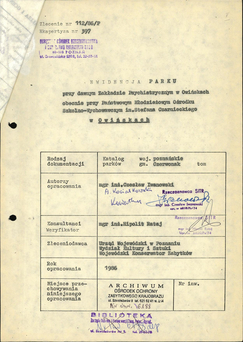 Ewidencja parkowa, skan nr 4