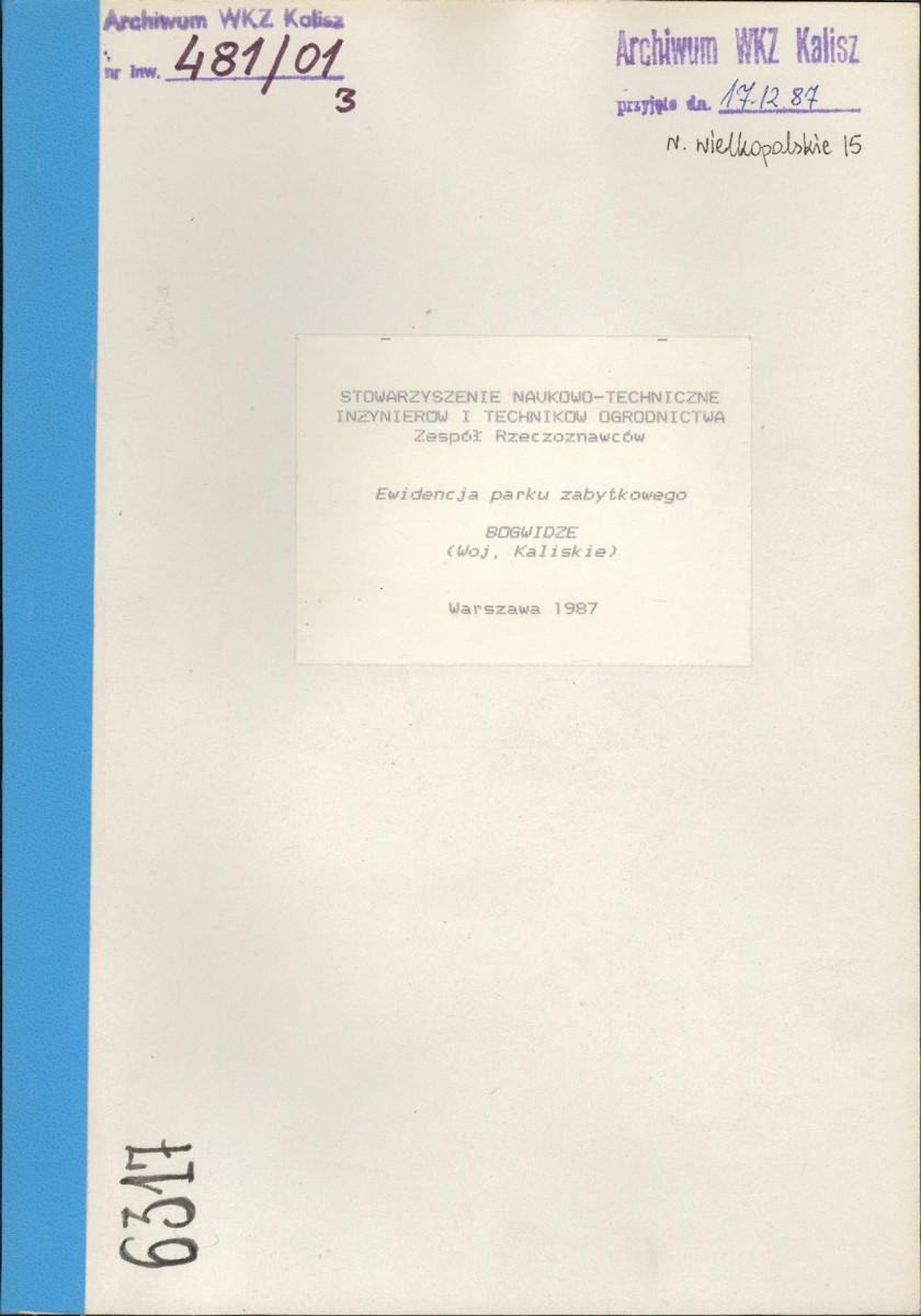 EP - Ewidencja parkowa, skan nr 1