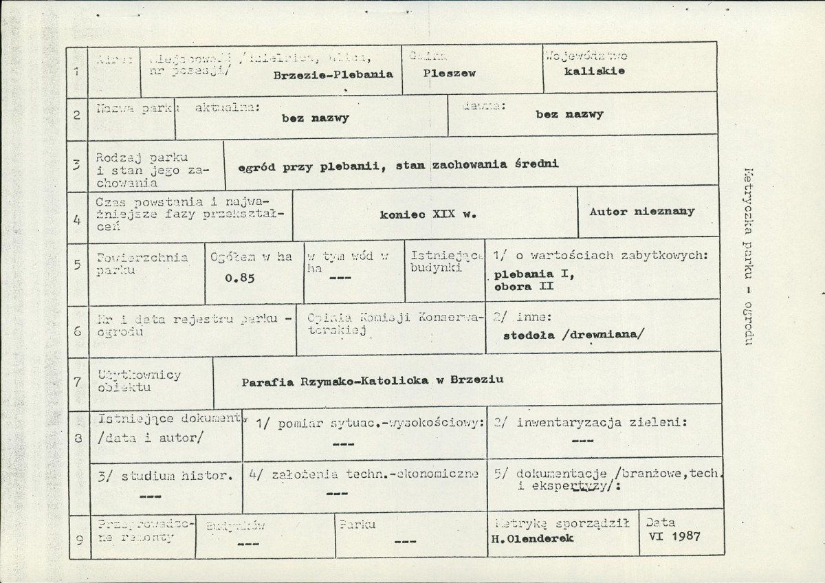 EP - Ewidencja parkowa, skan nr 5