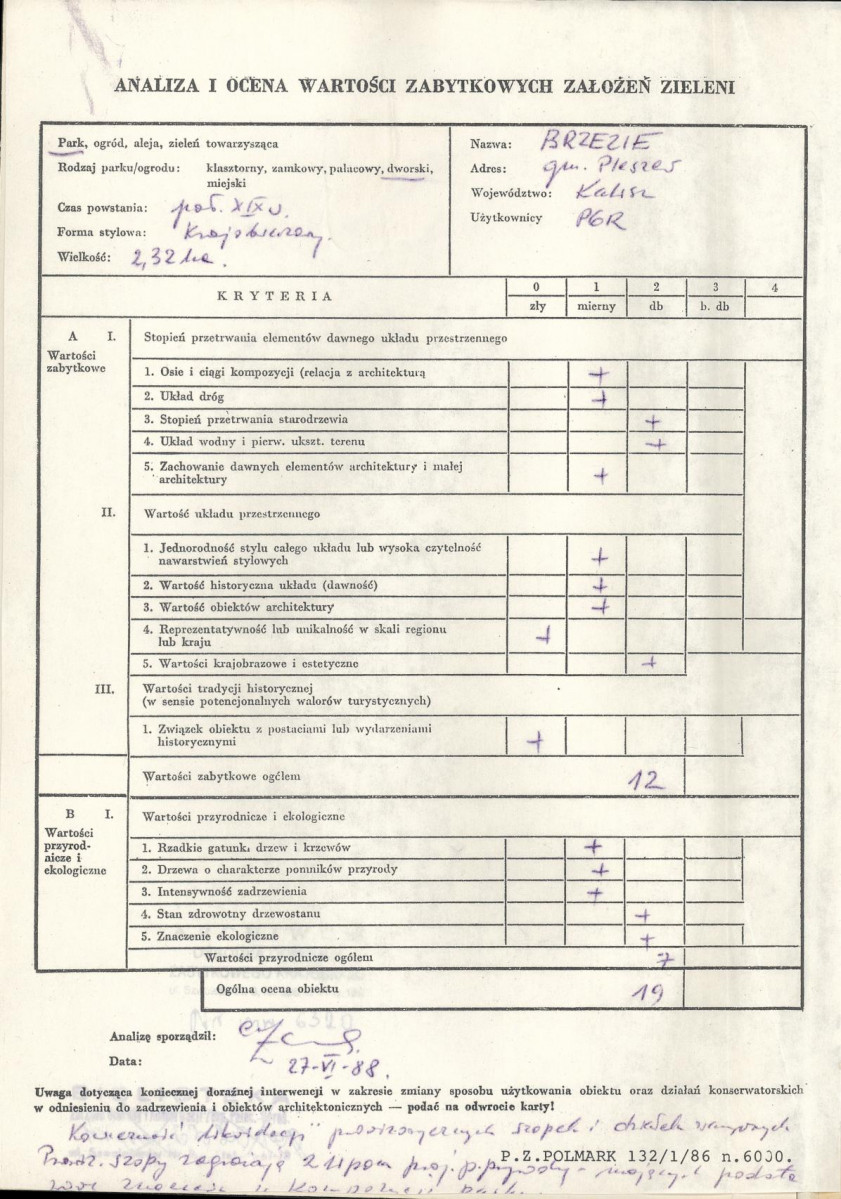 EP - Ewidencja parkowa, skan nr 2
