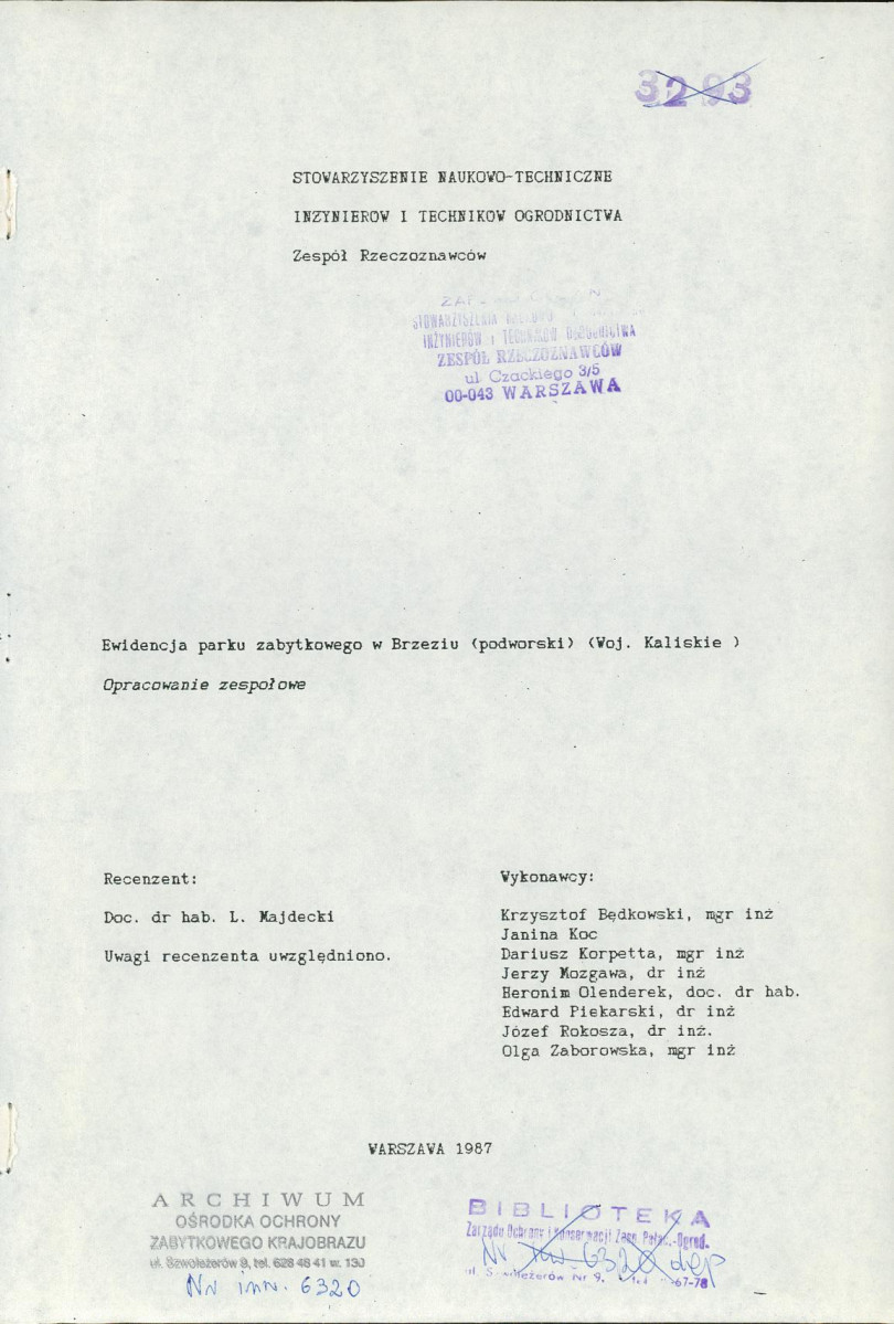 EP - Ewidencja parkowa, skan nr 4