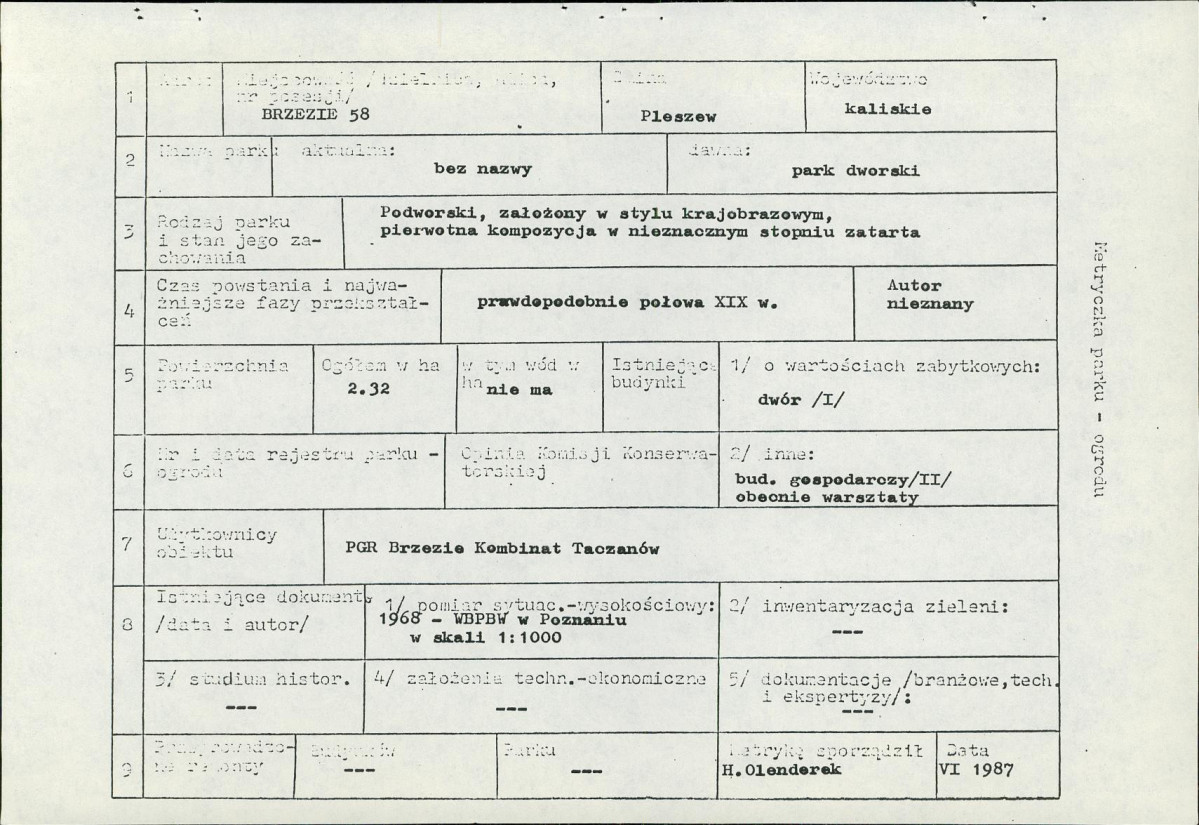 EP - Ewidencja parkowa, skan nr 5