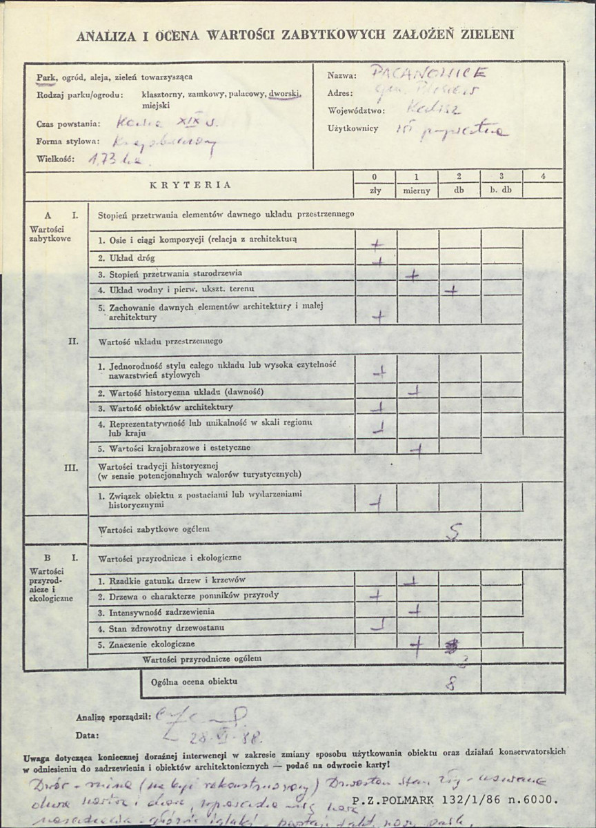 EP - Ewidencja parkowa, skan nr 3