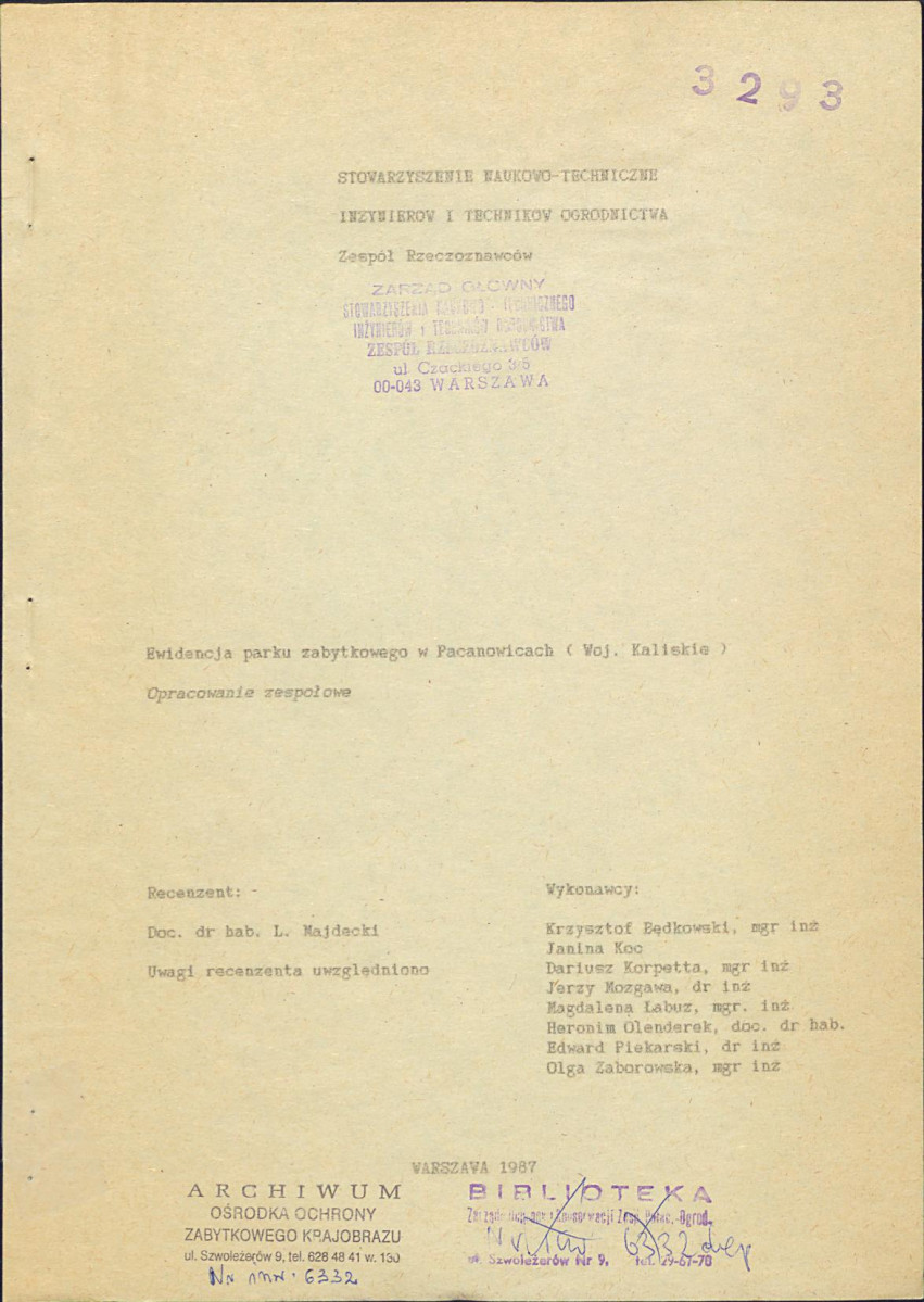 EP - Ewidencja parkowa, skan nr 4