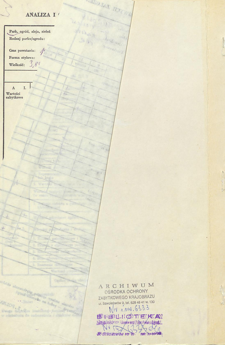 EP - Ewidencja parkowa, skan nr 2