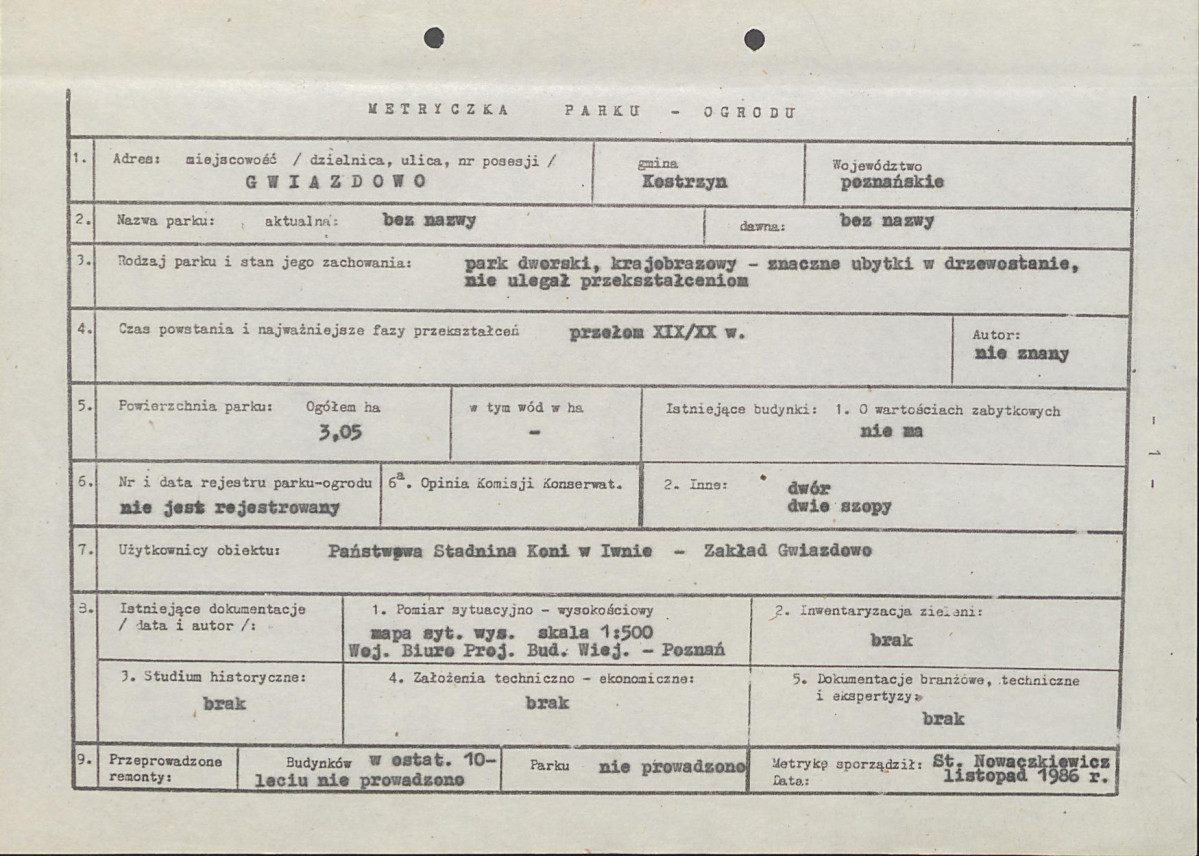 EP - Ewidencja parkowa, skan nr 8