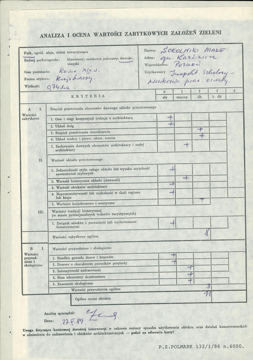 Ewidencja parkowa, skan nr 3