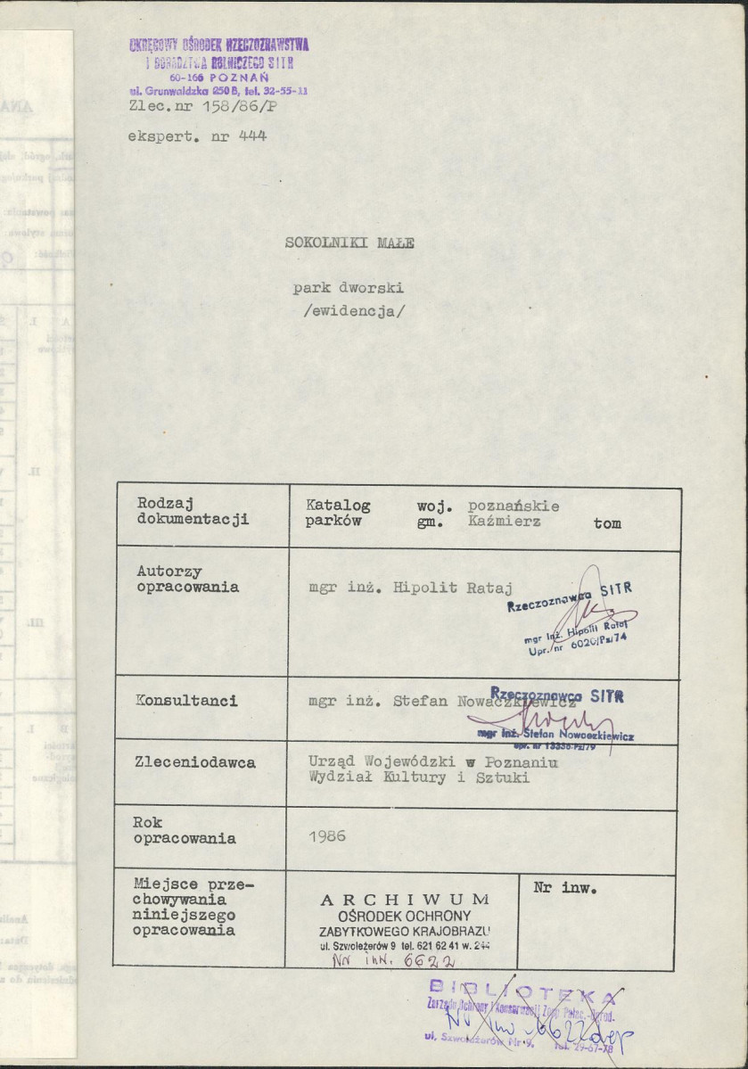 Ewidencja parkowa, skan nr 4