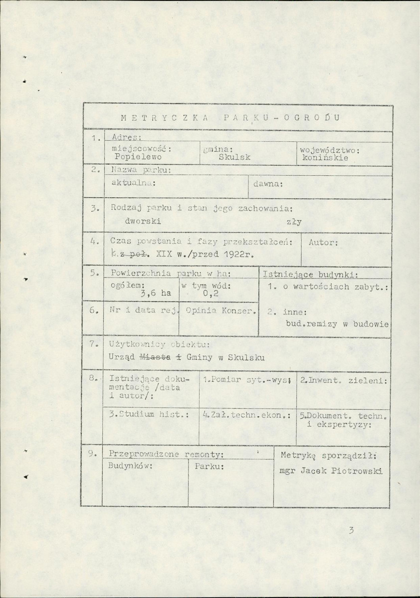 Ewidencja parkowa, skan nr 7