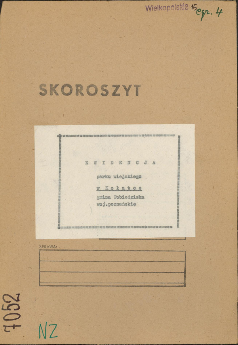 EP - Ewidencja parkowa, skan nr 1
