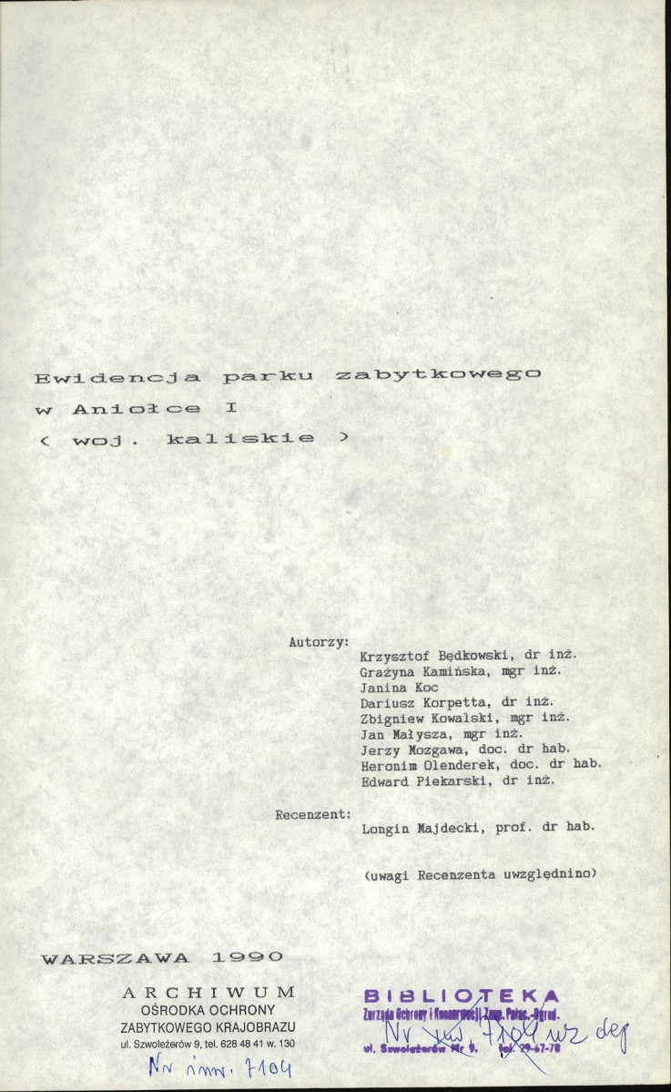 EP - Ewidencja parkowa, skan nr 4