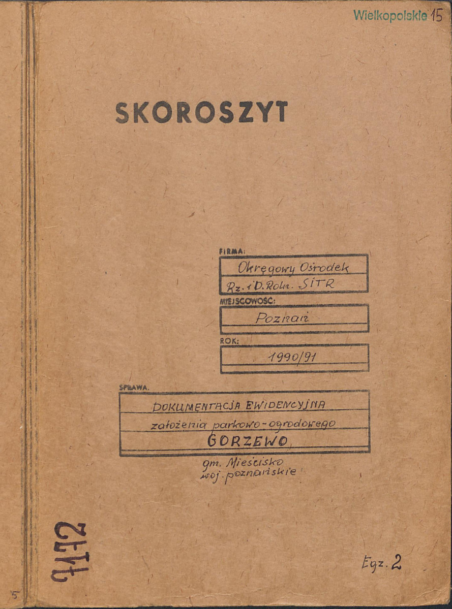 EP - Ewidencja parkowa, skan nr 1