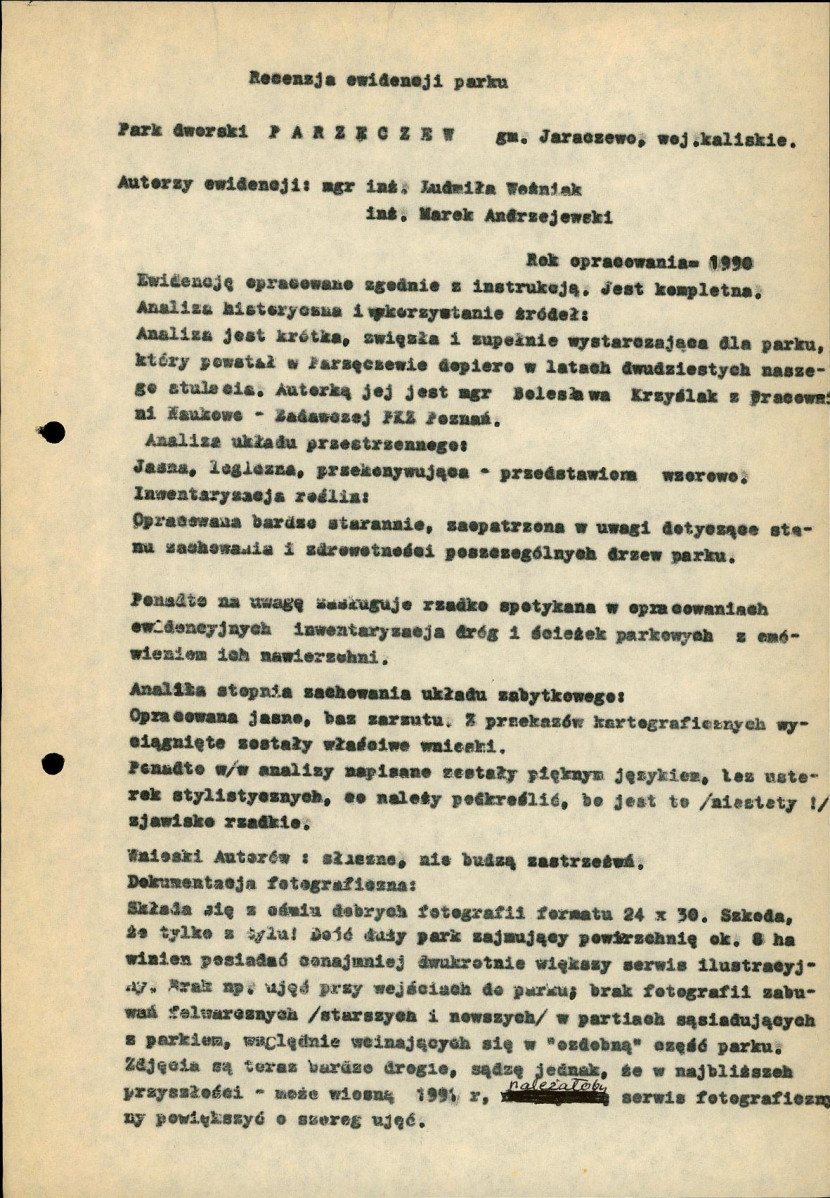 Ewidencja parkowa, skan nr 3