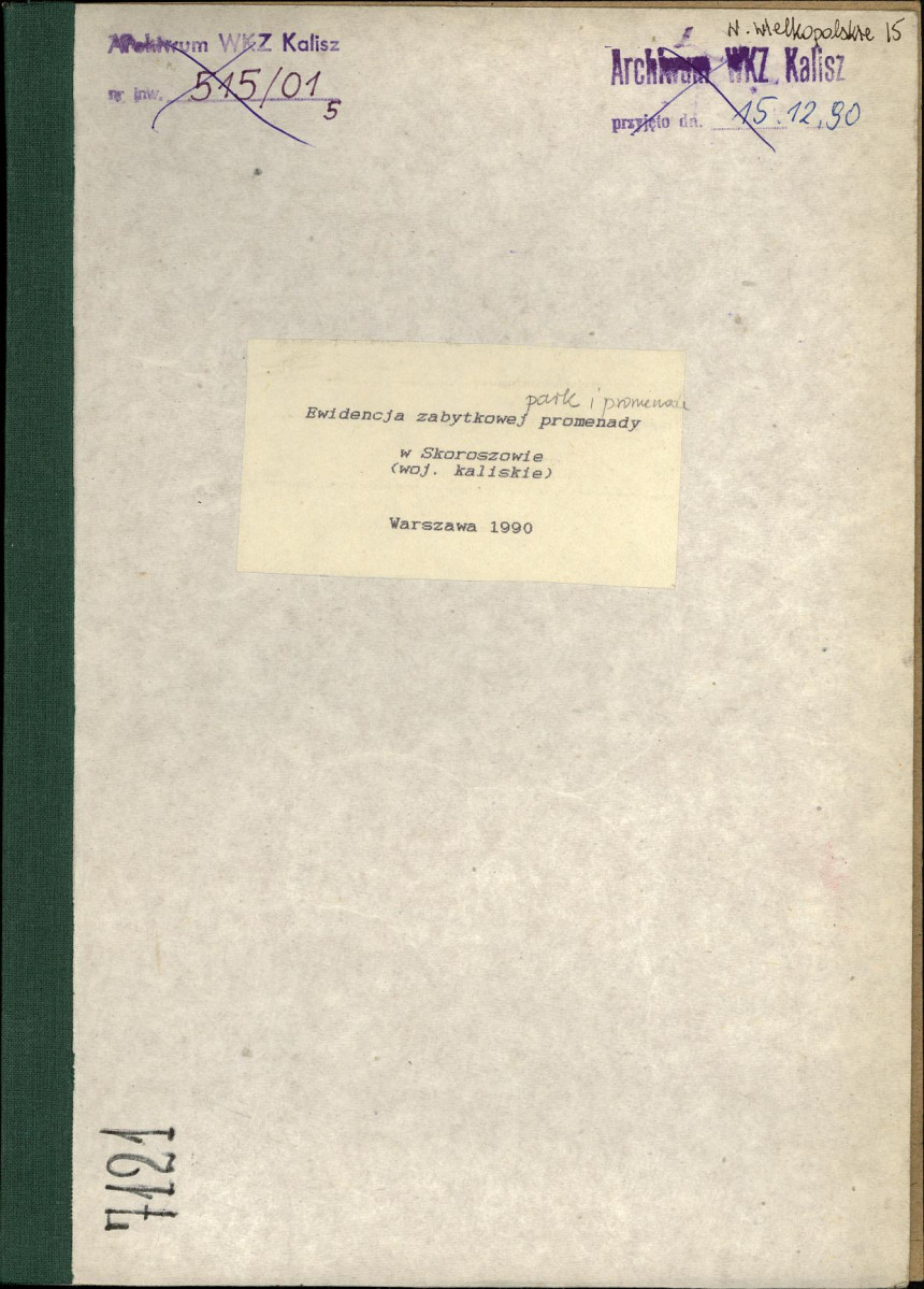 EP - Ewidencja parkowa, skan nr 1