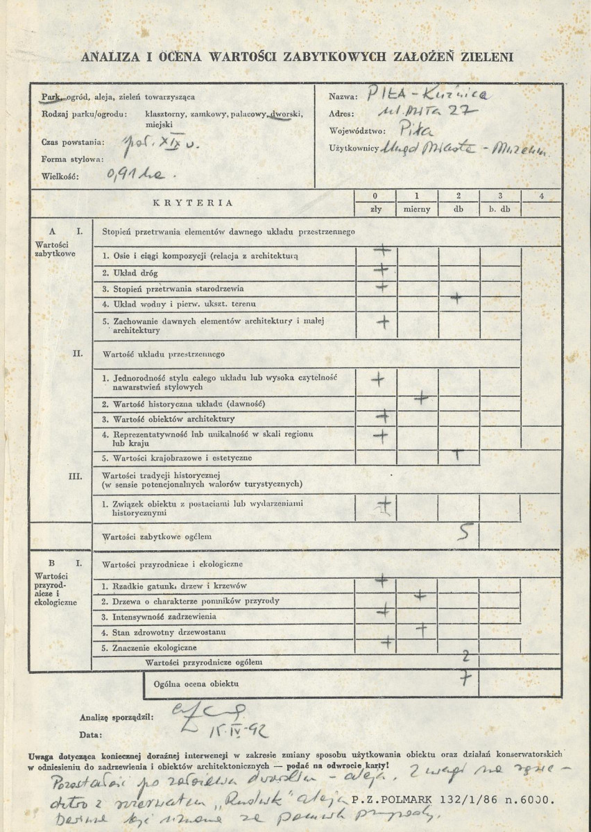 Ewidencja parkowa, skan nr 3