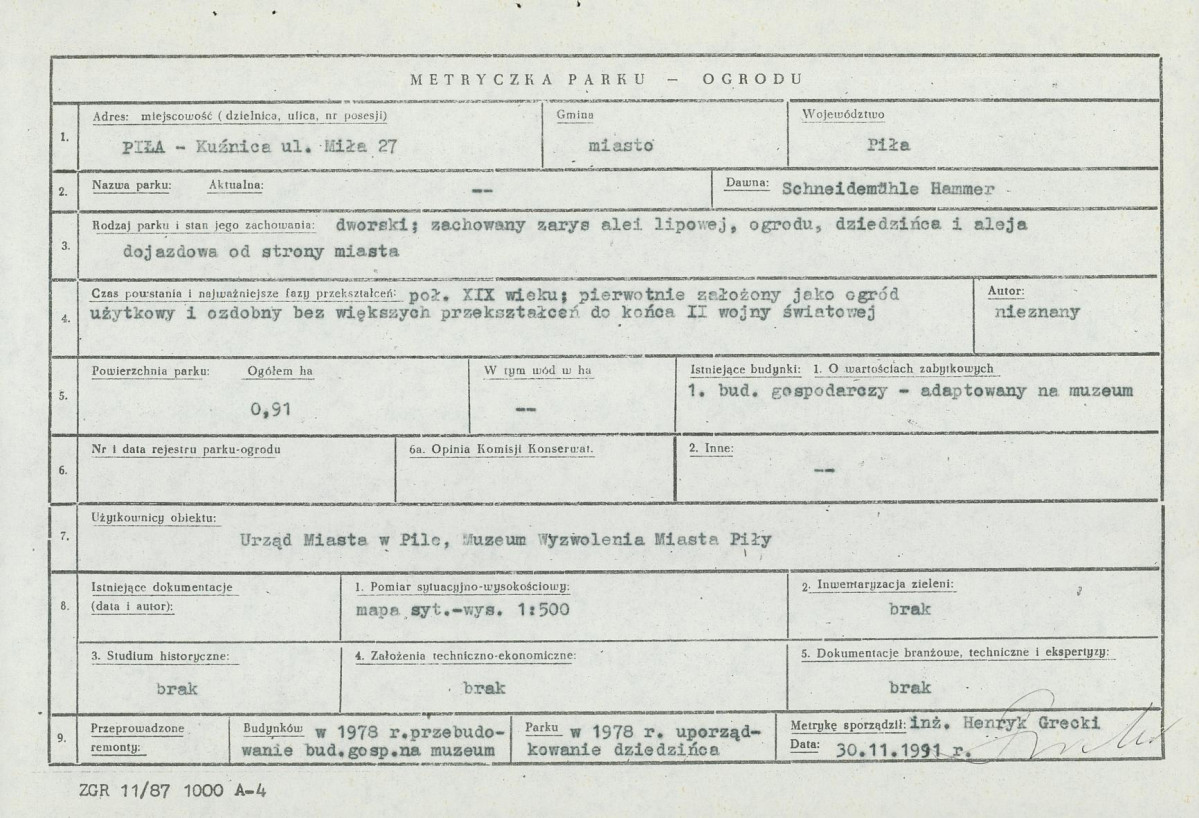 Ewidencja parkowa, skan nr 5