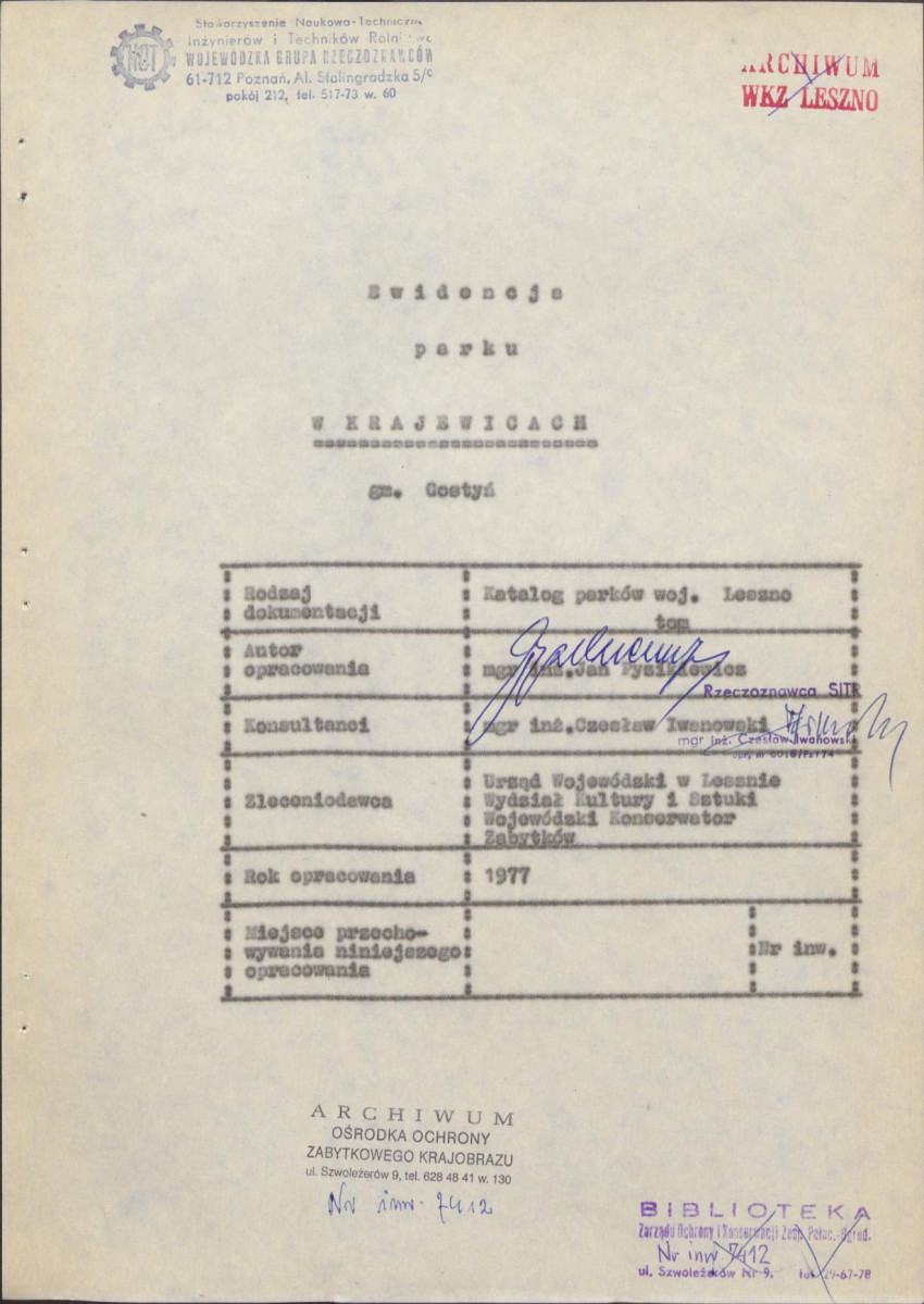EP - Ewidencja parkowa, skan nr 5