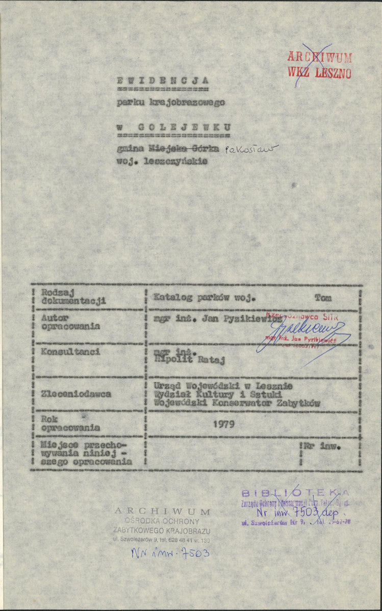 Ewidencja parkowa, skan nr 4