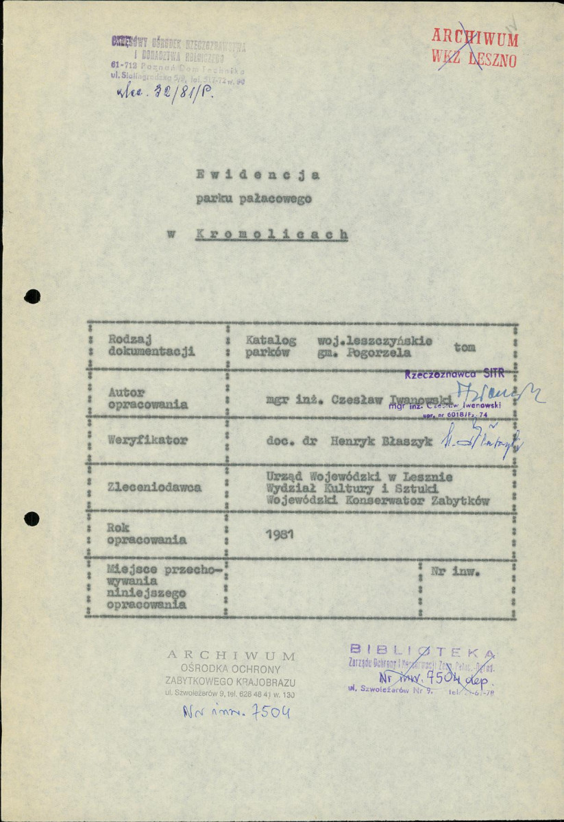 Ewidencja parkowa, skan nr 4