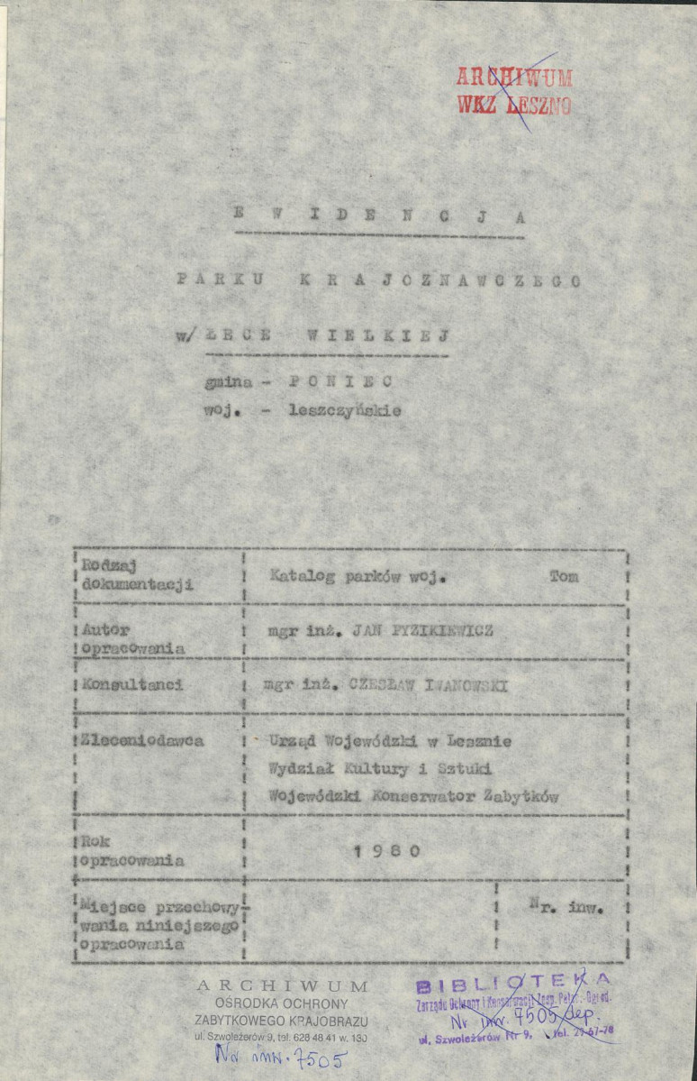Ewidencja parkowa, skan nr 4