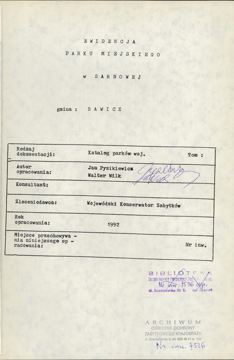 Ewidencja parkowa, skan nr 4