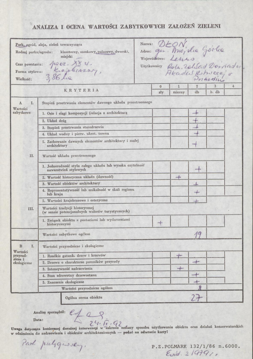 Ewidencja parkowa, skan nr 3