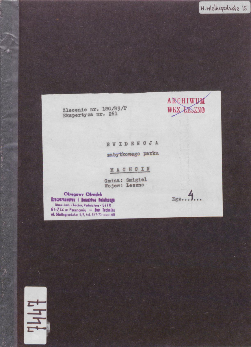 EP - Ewidencja parkowa, skan nr 1