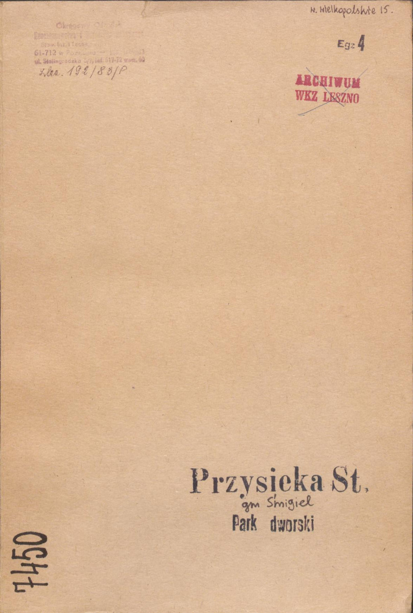 EP - Ewidencja parkowa, skan nr 1
