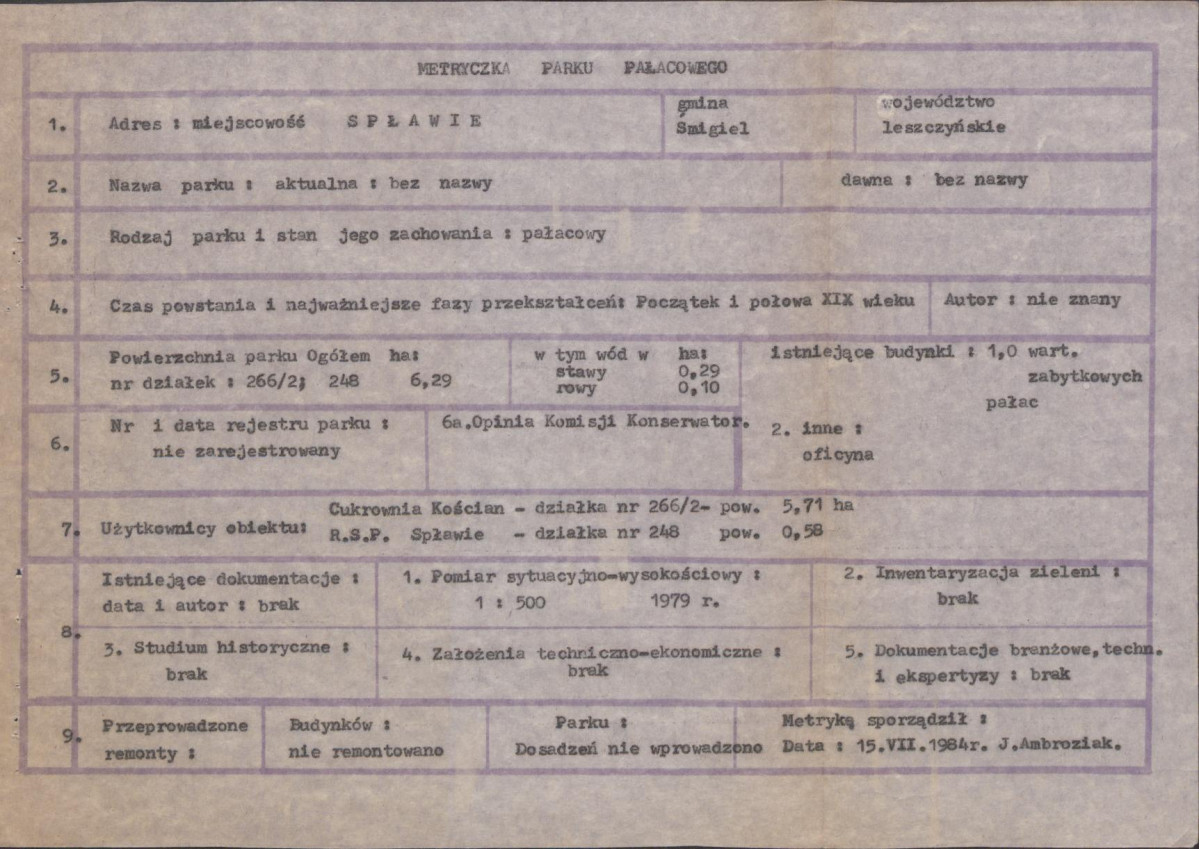 Ewidencja parkowa, skan nr 7