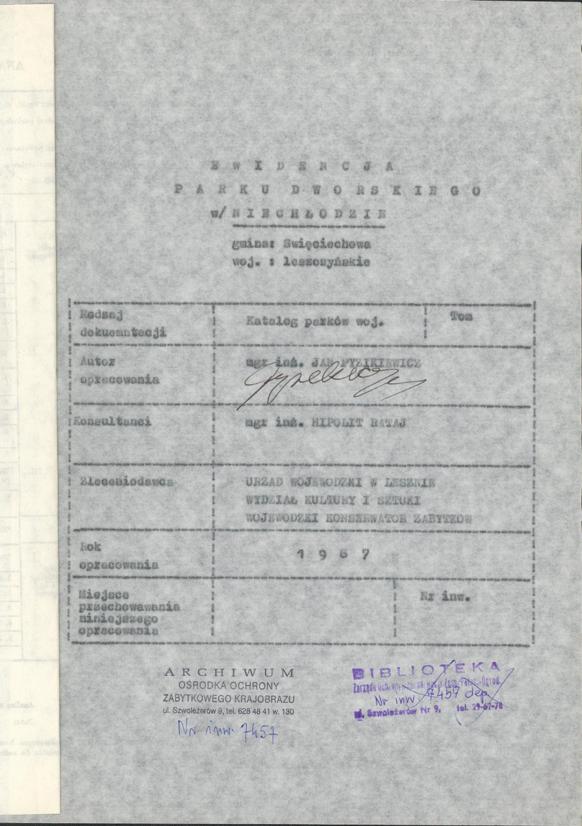 Ewidencja parkowa, skan nr 4