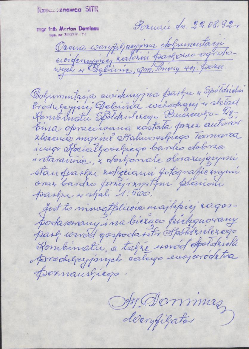Ewidencja parkowa, skan nr 6