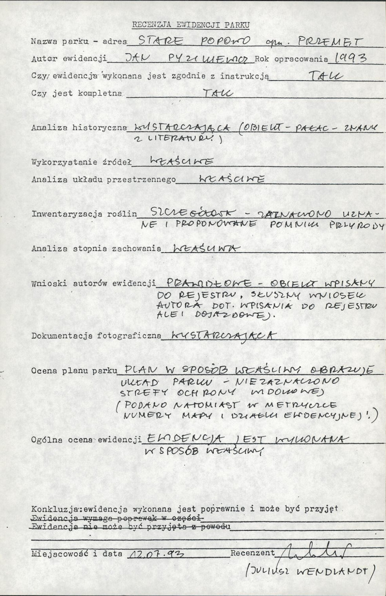 EP - Ewidencja parkowa, skan nr 3